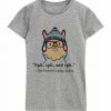 Oxford comma llama grammar nerd short sleeve t-shirt Grey