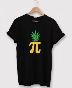 Pi-neapple Pineapple Math Black Tshirts