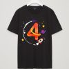 Planet In Space 4th Birthday T-shirt