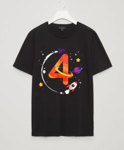 Planet In Space 4th Birthday T-shirt