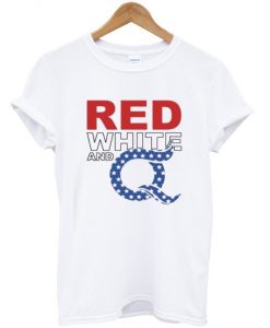 Qanon Red White and Q Men's White T-Shirt