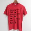 Sheldonian Calendar Red Tshirts