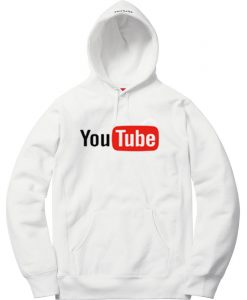 YOU TUBE WHITE HOODIE