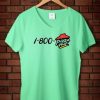 1-800-pizza hut woman v neck green mint t shirts