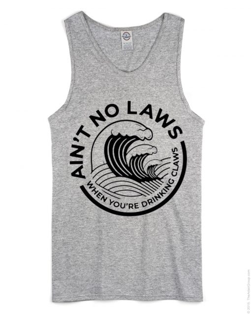 Ain't No Laws unisex grey tank top