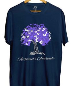 Alzheimer's Awareness T-Shirts Blue Navy