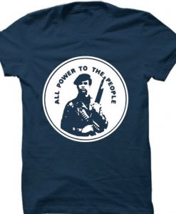 Black Panthers Party Blue Naval T Shirt