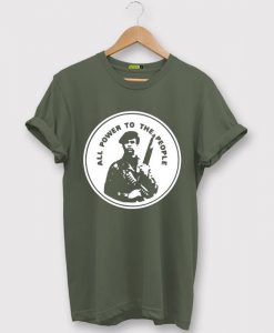 Black Panthers Party Green T Shirt