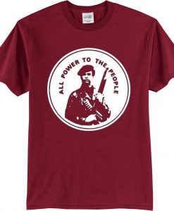 Black Panthers Party Maroon T Shirt