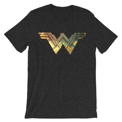 Details zu Wonder Woman Justice League Gold Metallic Grey Asphalt tees