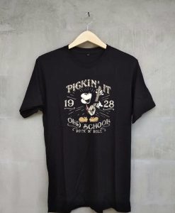 Disney Mickey Mouse Old School Rock N’ Roll T Shirt Black