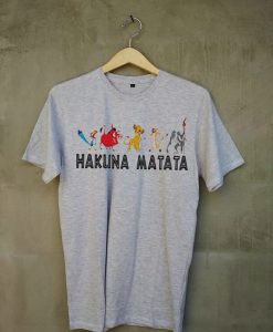 Disney The Lion King Hakuna Matata Unisex adult T shirt Grey