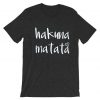 EGELEXY Hakuna Matata Letter Printed Grey Asphalt Shirt