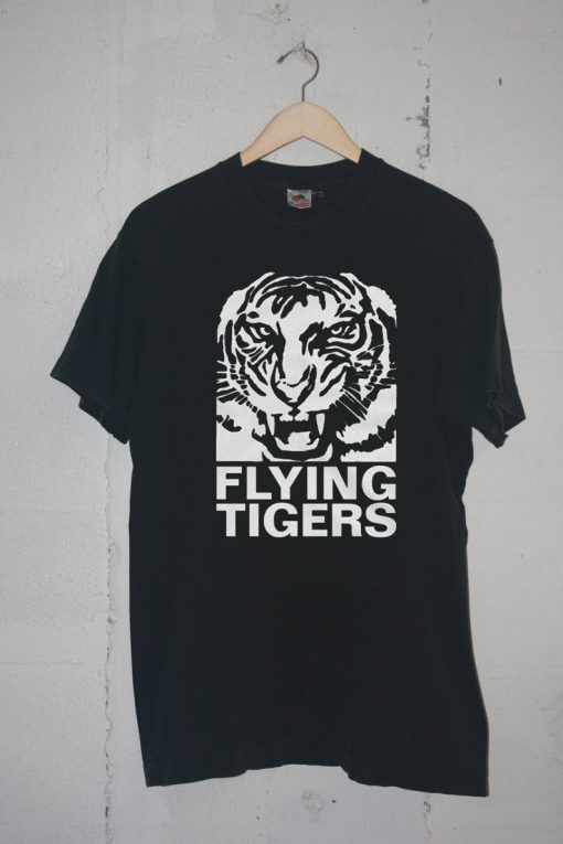 Flying Tiger Line Unisex Black T-Shirt