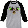 Gorilla Tough white baseball grey balck sleeves shirts