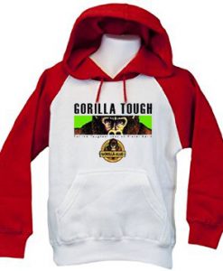 Gorilla Tough white red sleeves hoodie