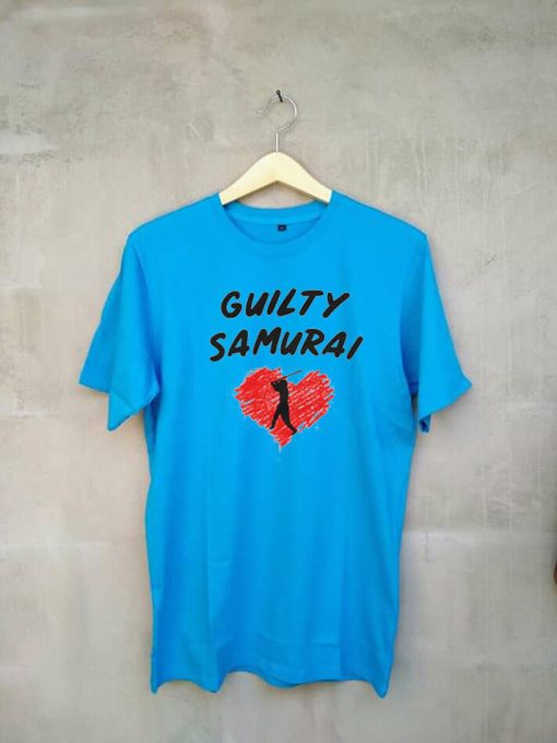 Guilty Samurai Funny Japanese Blue T-Shirt