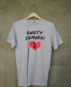 Guilty Samurai Funny Japanese GreyT shirt