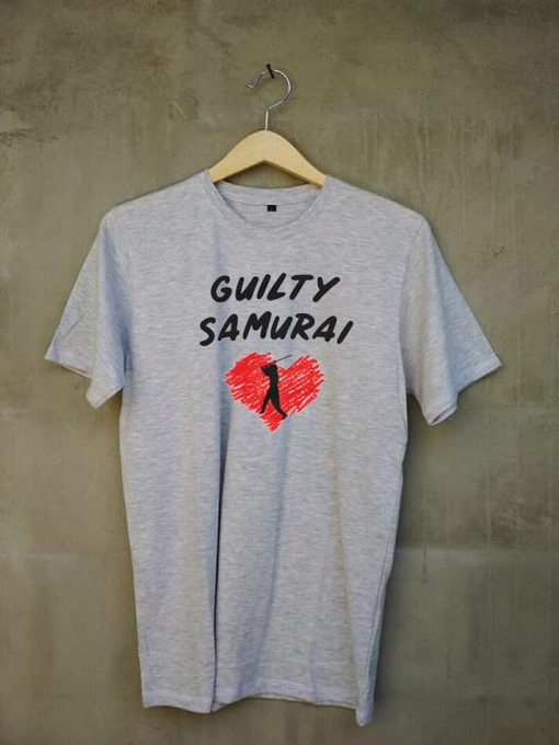 Guilty Samurai Funny Japanese GreyT shirt