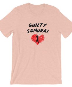 Guilty Samurai Funny Japanese Pink T shirt