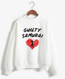 Guilty Samurai Funny Japanese White Sweatshirts