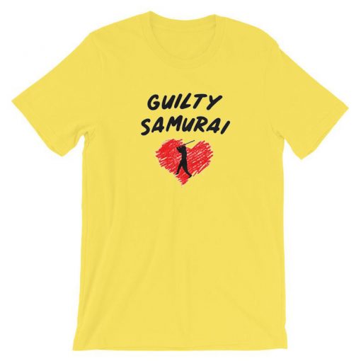 Guilty Samurai Funny Japanese Yellow T-Shirt