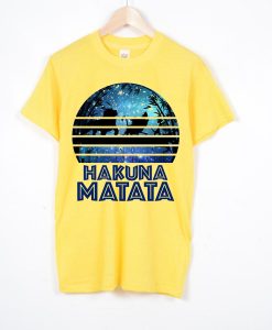 Hakuna Matata night Yellow T-shirt