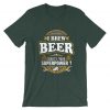 I brew beer green t shirts