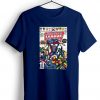 Jla VS Avengers Unisex Bue Navy T shirts