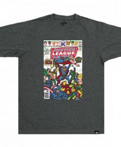 Jla VS Avengers Unisex Grey T shirts