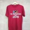 Jonas Brothers present happiness being 2019 maroon shirt