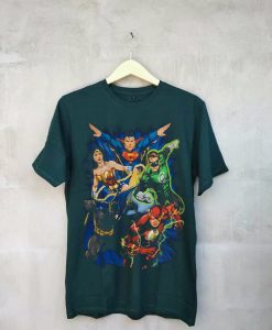 Justice League Original Action styels Green T Shirt