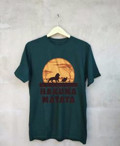 Lion King Hakuna Matata Pumbaa Timon Africa t shirt Green