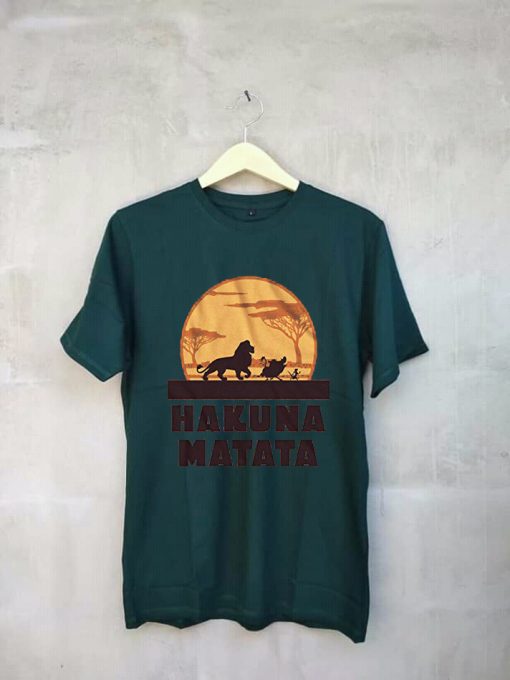 Lion King Hakuna Matata Pumbaa Timon Africa t shirt Green