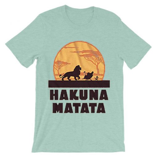 Lion King Hakuna Matata Pumbaa Timon Africa t shirt Green Mint