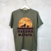 Lion King Hakuna Matata Pumbaa Timon Africa t shirt Green army