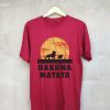 Lion King Hakuna Matata Pumbaa Timon Africa t shirt Red