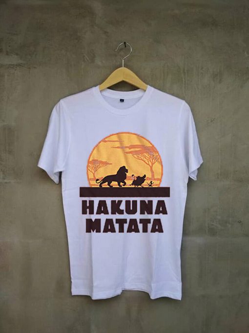 Lion King Hakuna Matata Pumbaa Timon Africa t shirt White