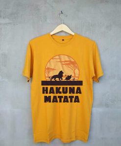 Lion King Hakuna Matata Pumbaa Timon Africa t shirt Yellow