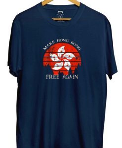 Make Hong Kong Free Again Blue Navy Shirt