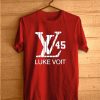 Navy New York Voit LV Logo T-Shirt Red