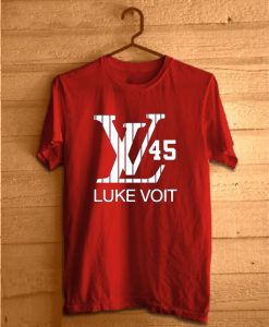 Navy New York Voit LV Logo T-Shirt Red