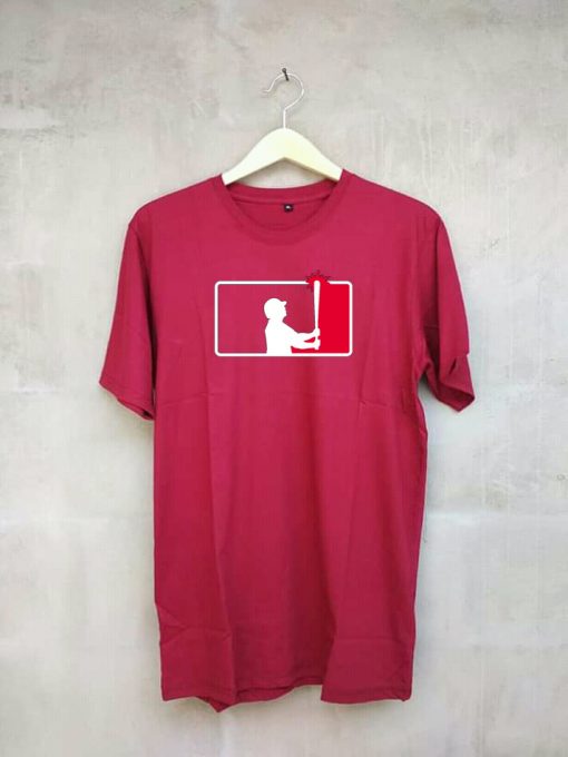 New York Baseball Team Fan Maroon T Shirt