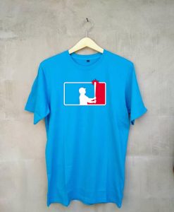 New York Baseball Team Fan T Neon Blue Shirt