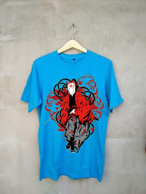 Ninja Samurai Japan Blue Tshirts