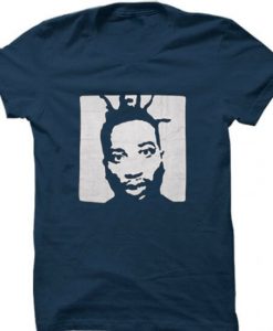 Ol Dirty Bastard Silver Face Blue Navy T Shirt