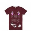 Orgulloso Furry Maroon T shirts