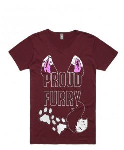 Orgulloso Furry Maroon T shirts