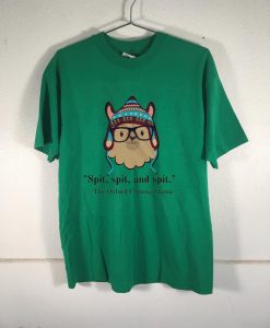 Oxford comma llama grammar nerd short sleeve t-shirt Green