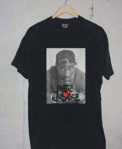 Poetic Justice Tupac Shakur T Shirt Black